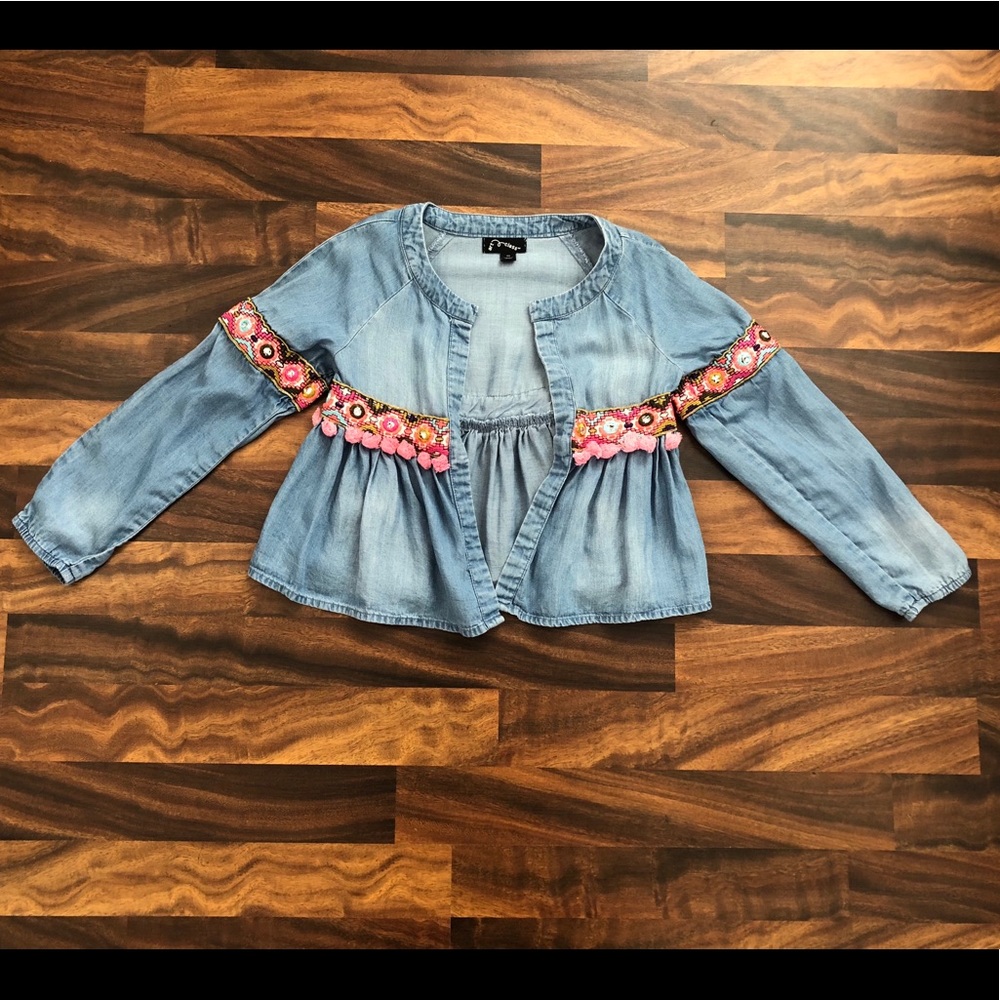 Art Class Bohemian Denim Jacket (XS)